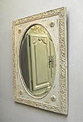 small painted oval mirror frame